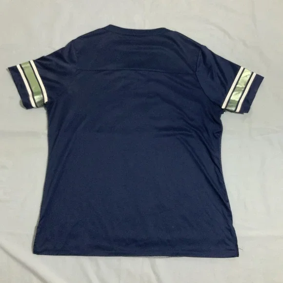 Majestic SEATTLE SEAHAWKS Team Blue NFL FOOTBALL T-SHIRT Lady Fan Women's XL - Picture 6 of 10
